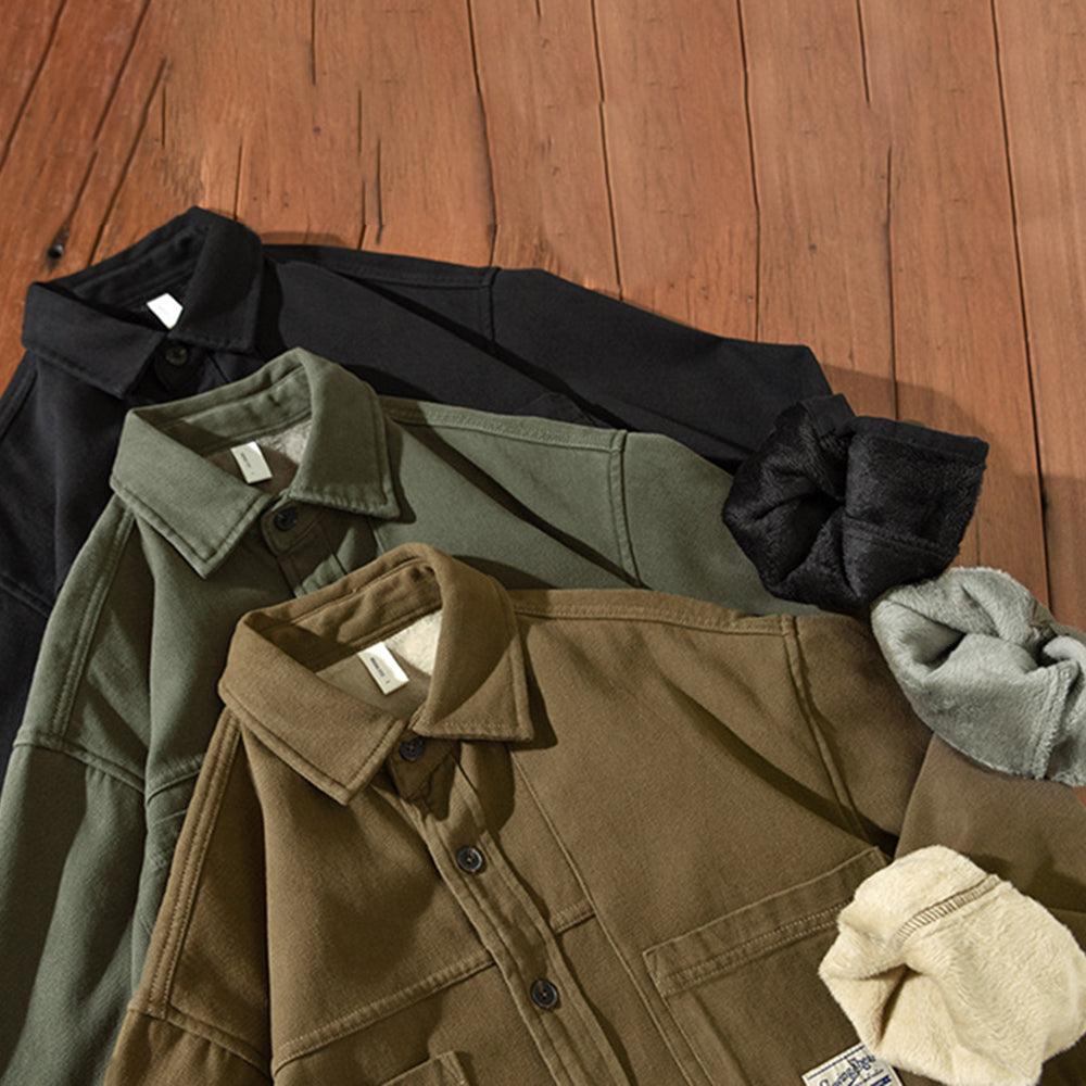 ROVESSA ROMA | CAMICIA CARGO IN PILE DA UOMO