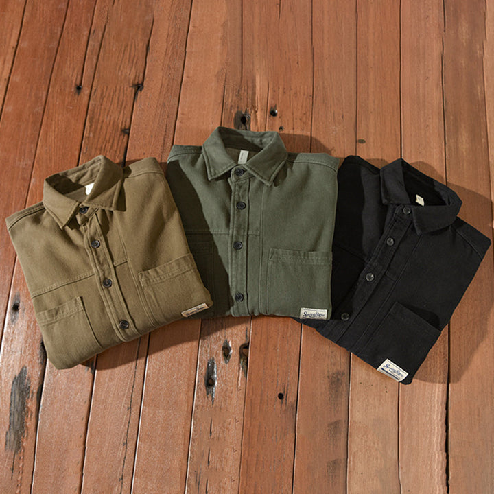 ROVESSA ROMA | CAMICIA CARGO IN PILE DA UOMO