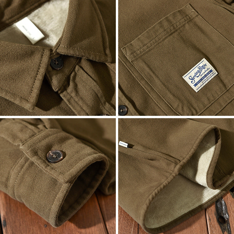 ROVESSA ROMA | CAMICIA CARGO IN PILE DA UOMO
