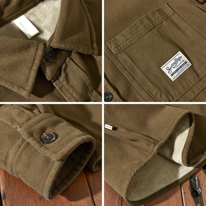 ROVESSA ROMA | CAMICIA CARGO IN PILE DA UOMO