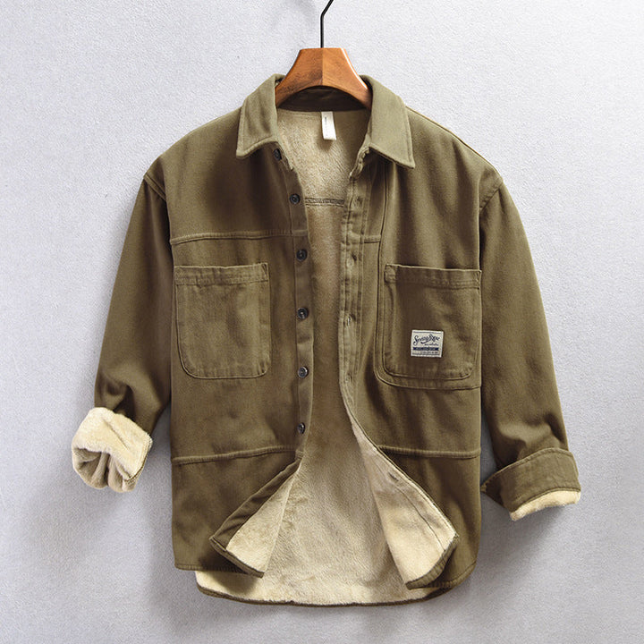 ROVESSA ROMA | CAMICIA CARGO IN PILE DA UOMO