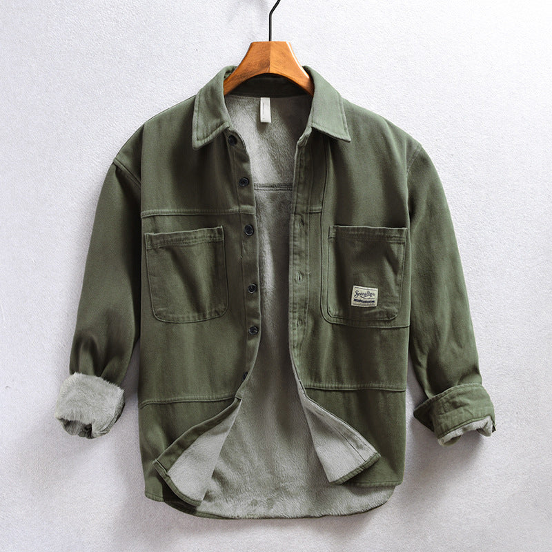 ROVESSA ROMA | CAMICIA CARGO IN PILE DA UOMO