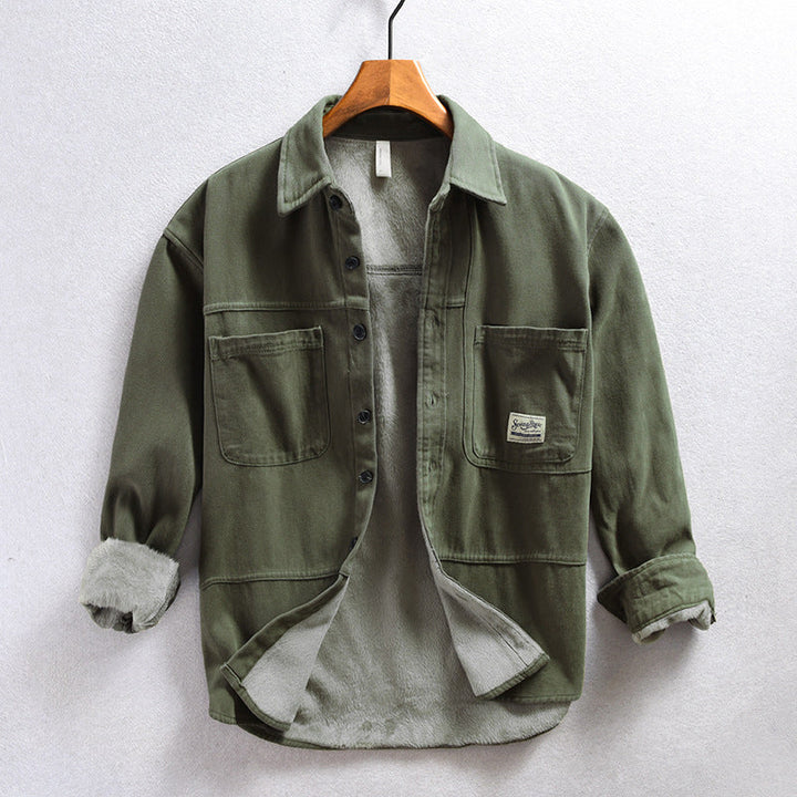 ROVESSA ROMA | CAMICIA CARGO IN PILE DA UOMO