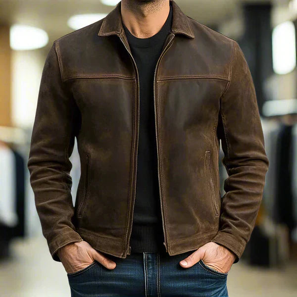 ROVESSA ROMA™ | GIACCA IN PELLE CON CERNIERA