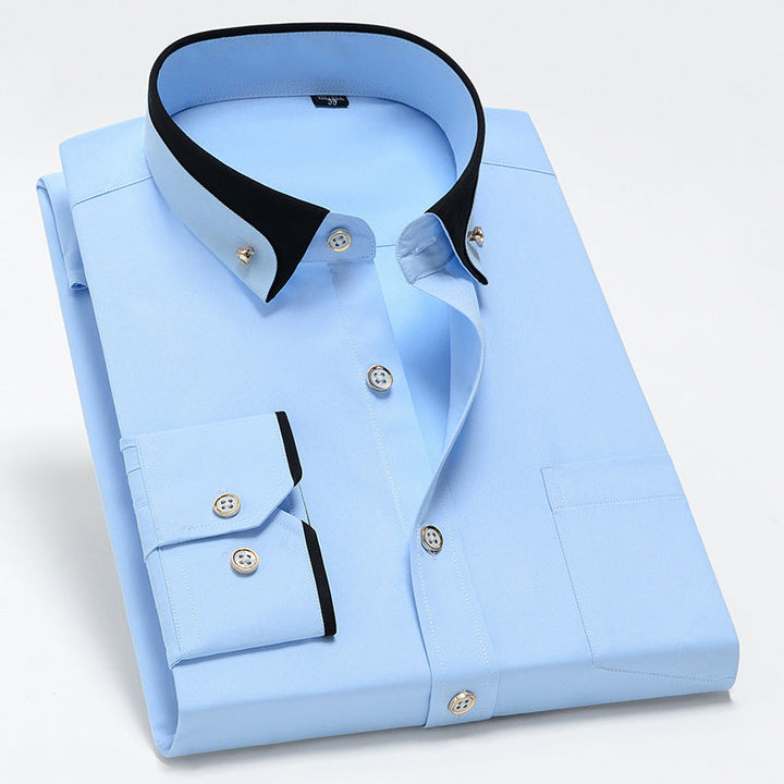 Alberto | Camicia di cotone classica con maniche lunghe