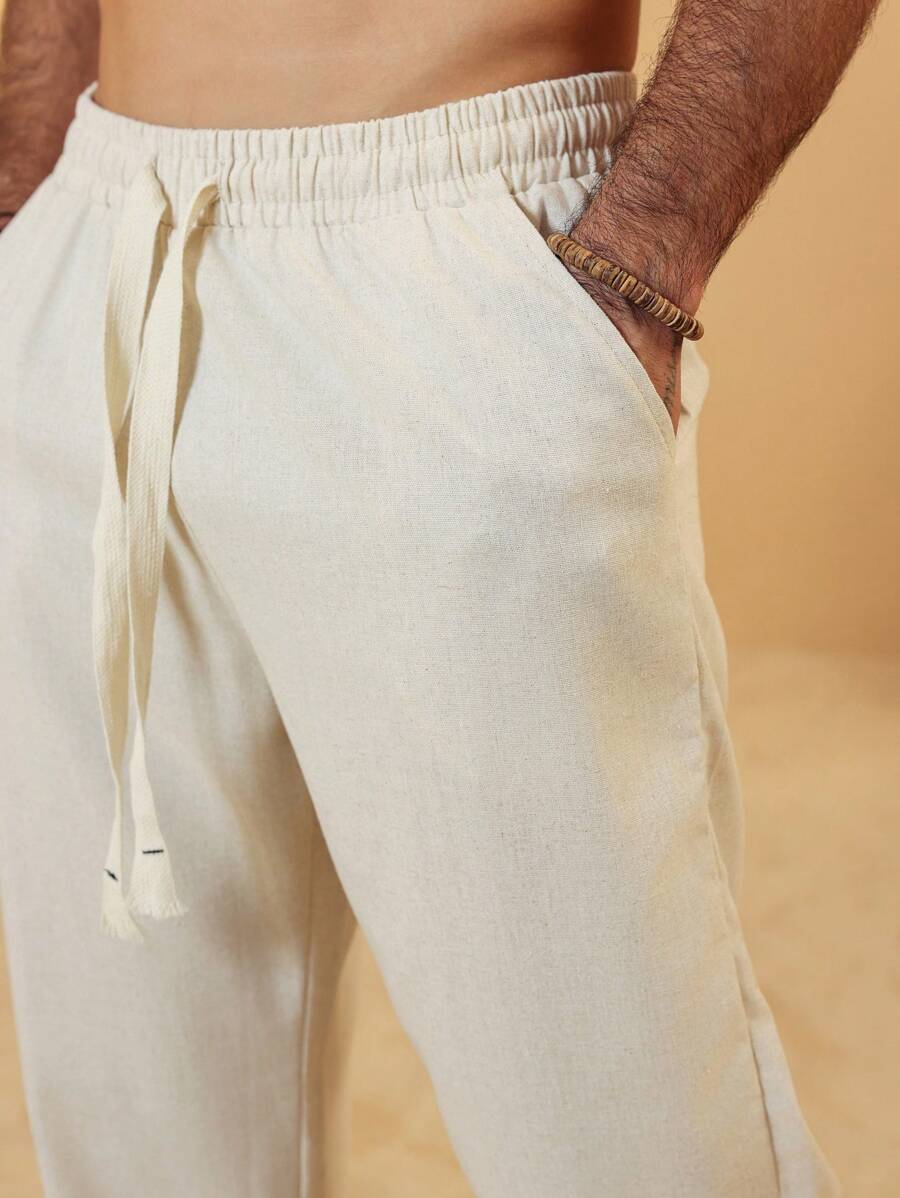 SIMONE | PANTALONI CROPPED IN LINO