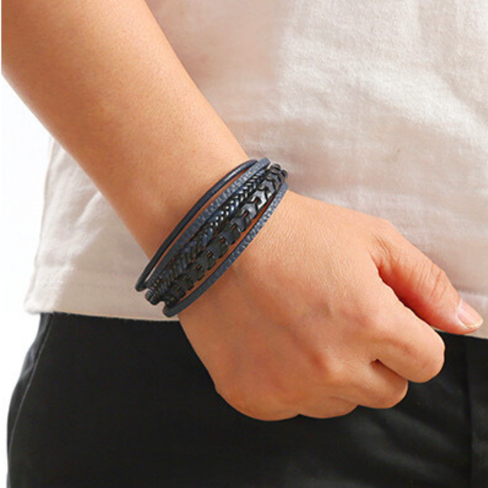 ROVESSA ROMA | BRACCIALE DA UOMO DI PELLE DI LUSSO