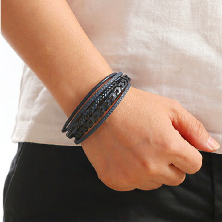 ROVESSA ROMA | BRACCIALE DA UOMO DI PELLE DI LUSSO