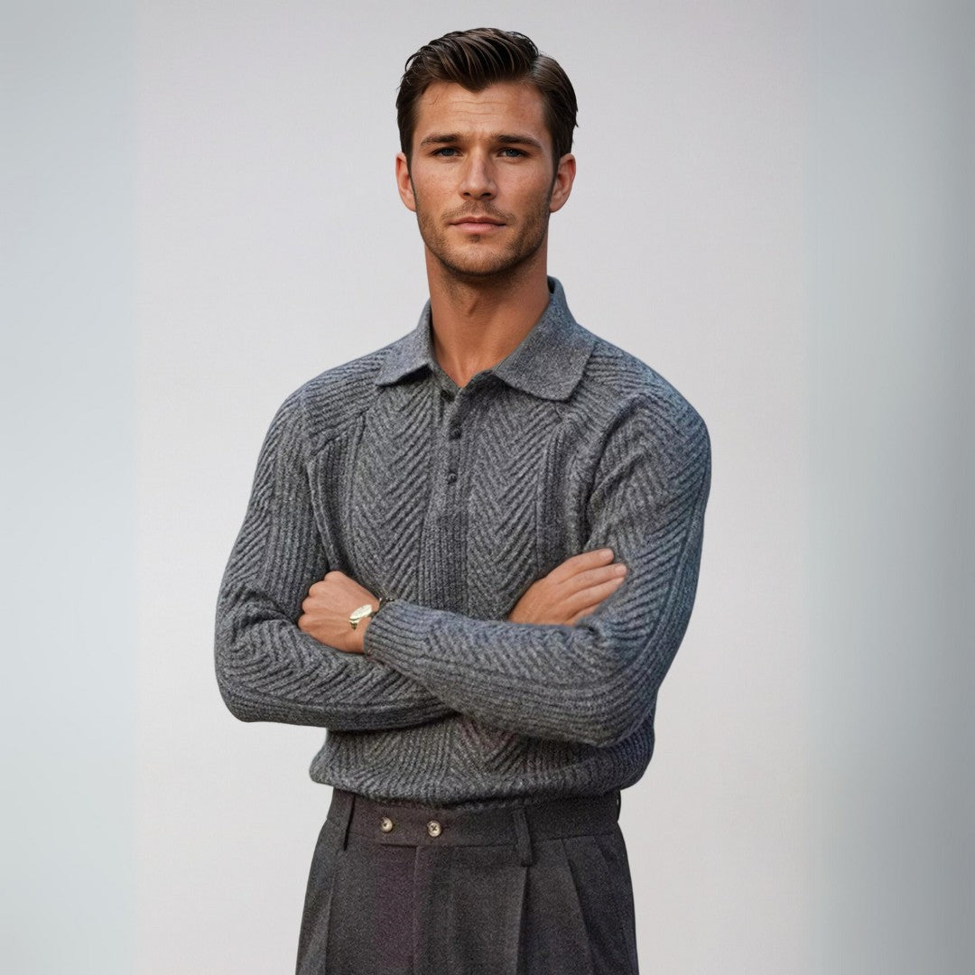 ROVESSA ROMA | MAGLIONE DI LUSSO DA UOMO CON COLLETTO