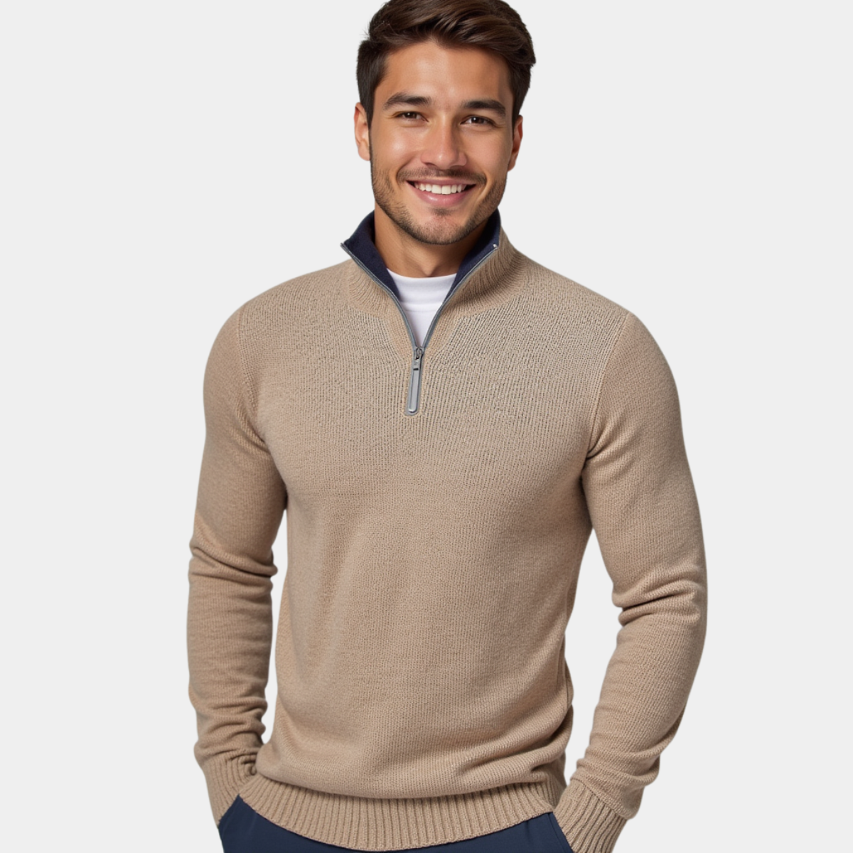 ROVESSA ROMA | MAGLIONE CON ZIP PREMIUM