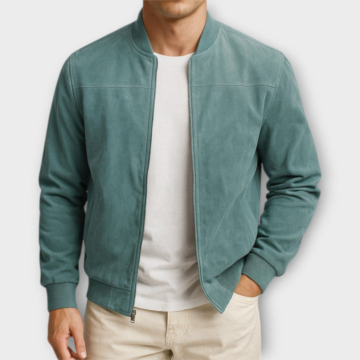 ROVESSA ROMA | GIACCA BOMBER IN CAMOSCIO UOMO