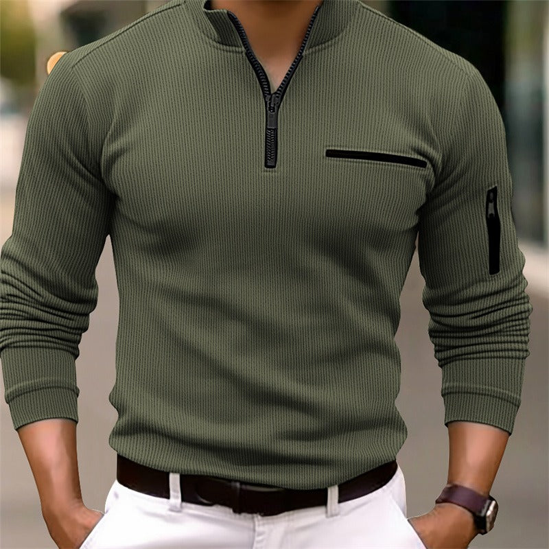ROVESSA ROMA | CAMICIA A MANICHE LUNGHE CON ZIP