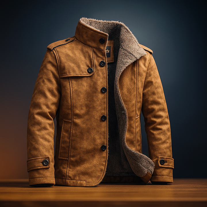 ROVESSA ROMA | CAPPOTTO DA UOMO IN CAMOSCIO