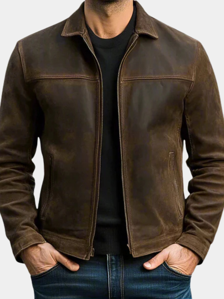 ROVESSA ROMA™ | GIACCA IN PELLE CON CERNIERA
