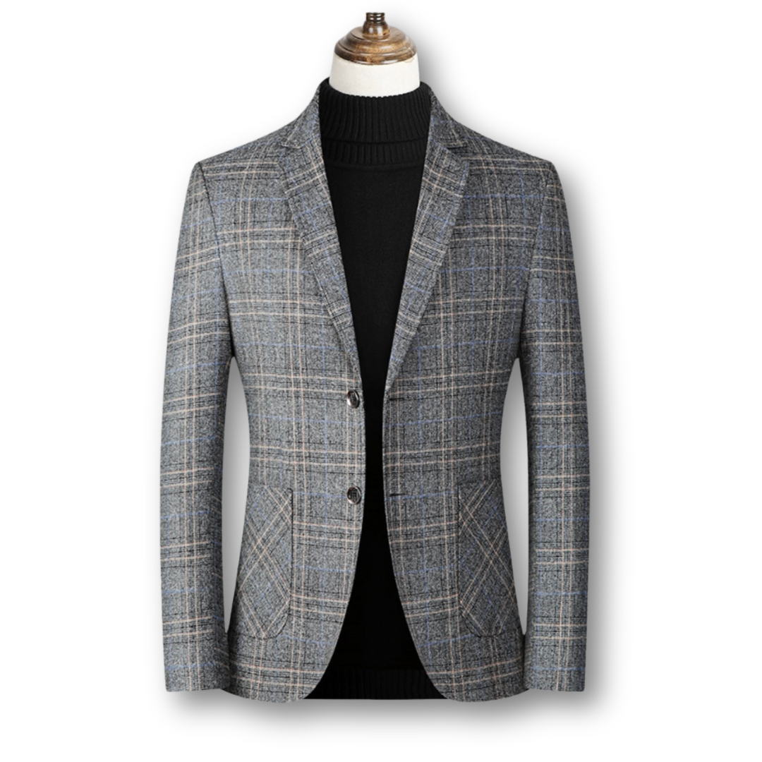 ROVESSA ROMA | Blazer Elegante in Tessuto Scozzese