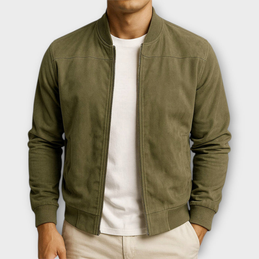 ROVESSA ROMA | GIACCA BOMBER IN CAMOSCIO UOMO