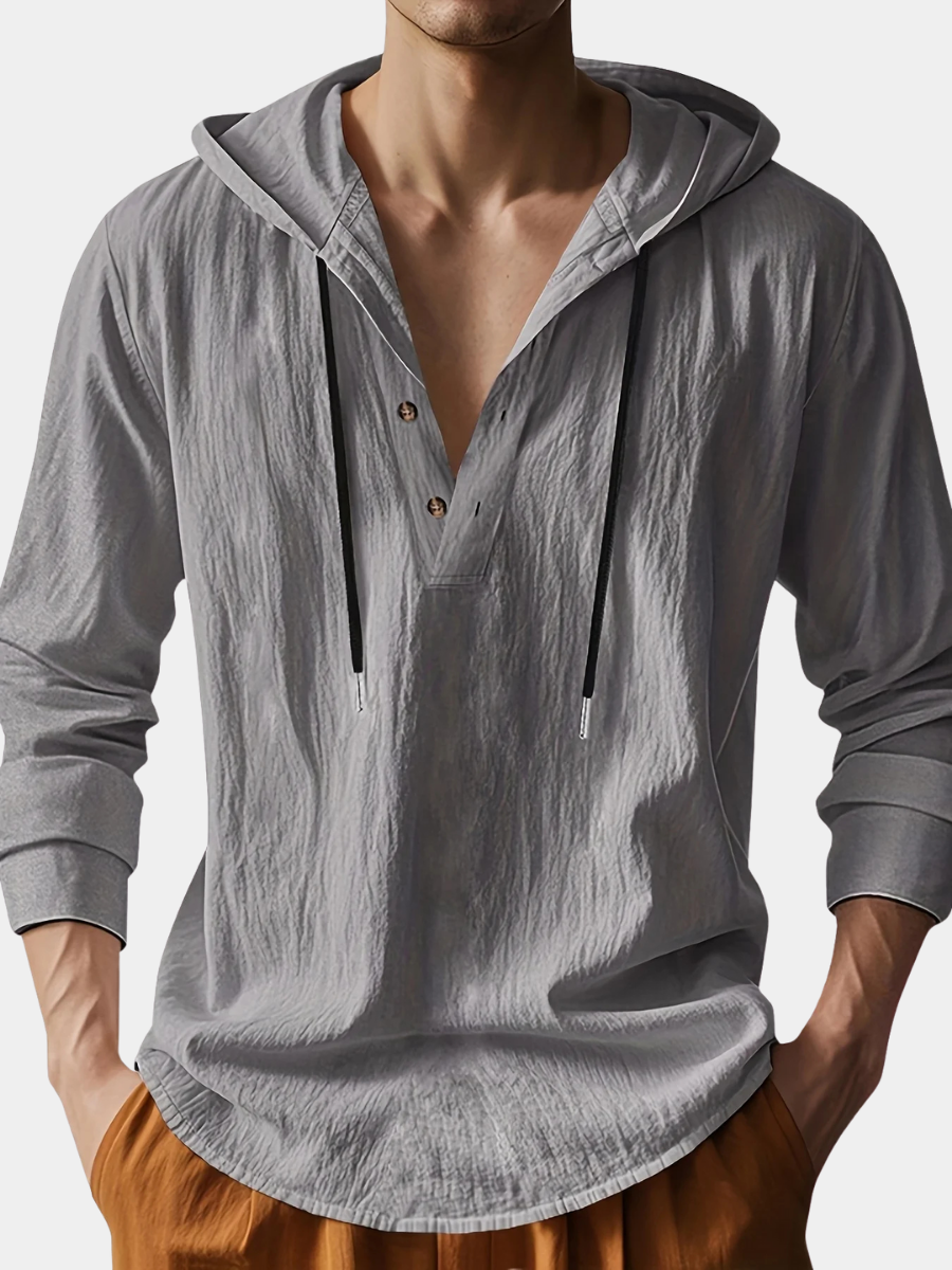 ROVESSA ROMA | CAMICIA IN LINO CON CAPPUCCIO DI LUSSO