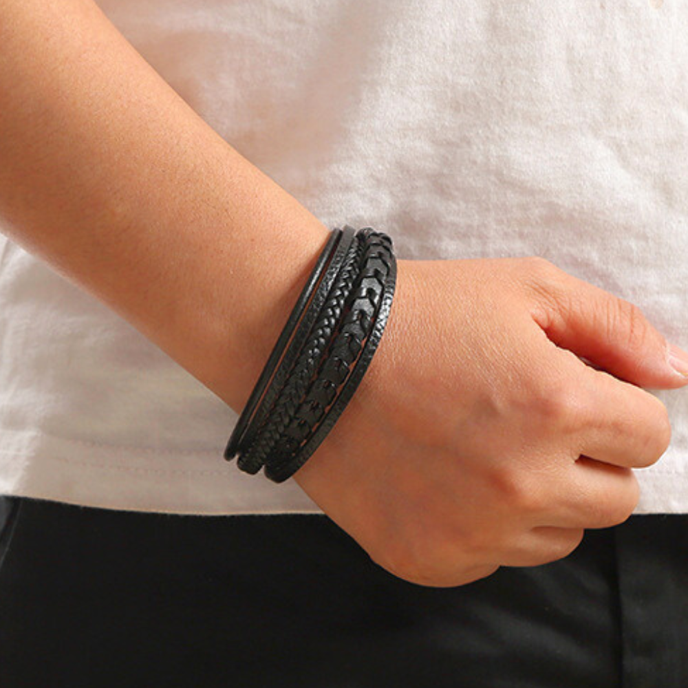 ROVESSA ROMA | BRACCIALE DA UOMO DI PELLE DI LUSSO