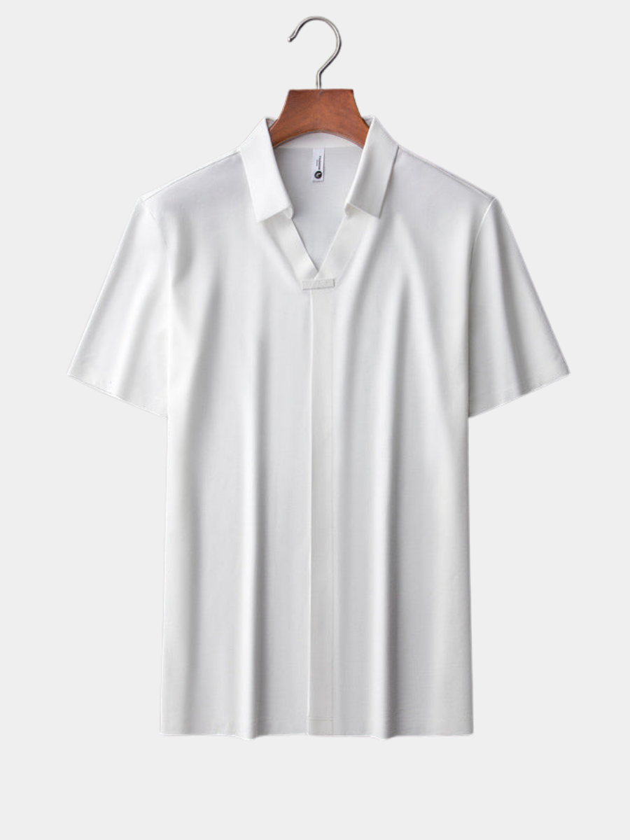 POLO IN COTONE E SETA ROVESSA ROMA