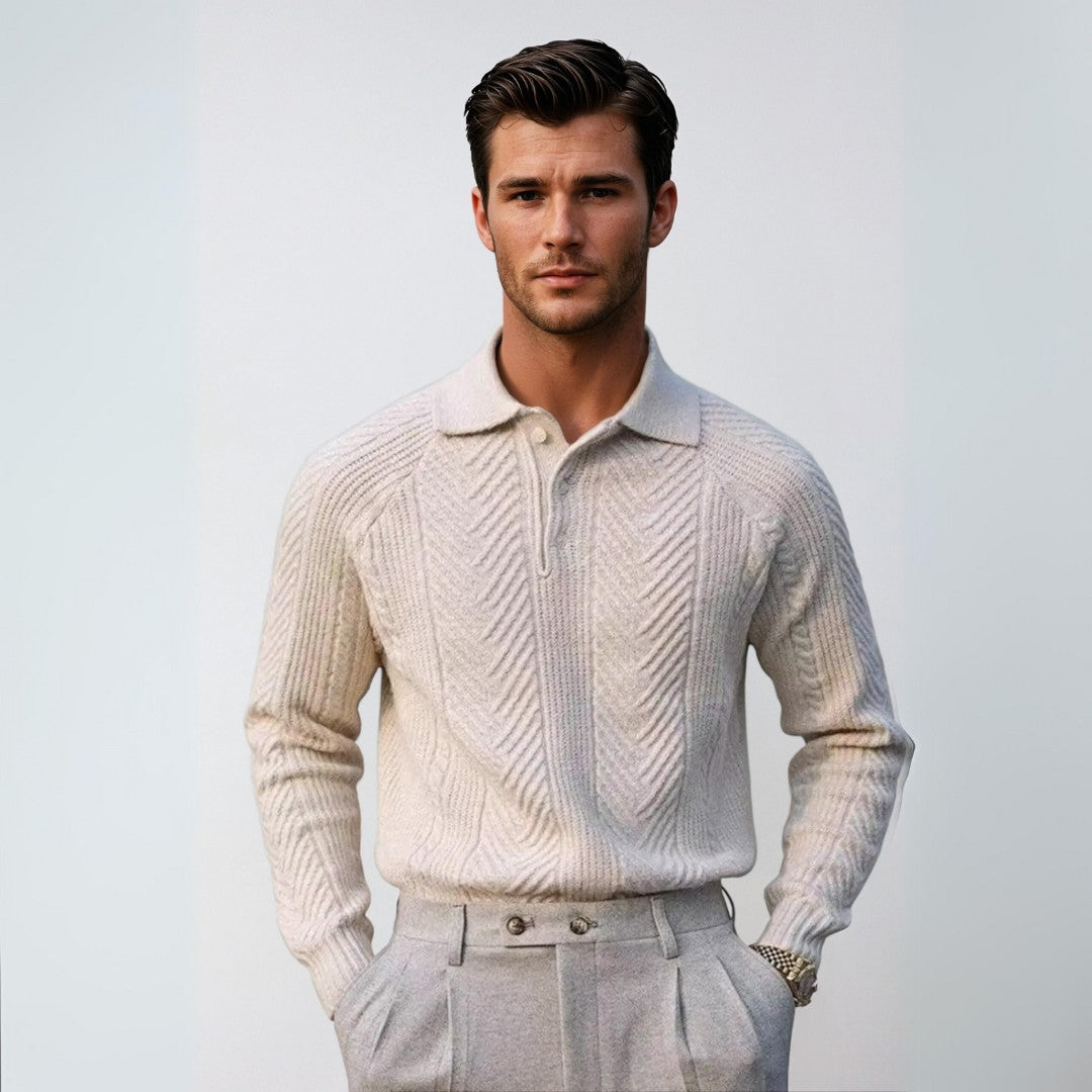 ROVESSA ROMA | MAGLIONE DI LUSSO DA UOMO CON COLLETTO