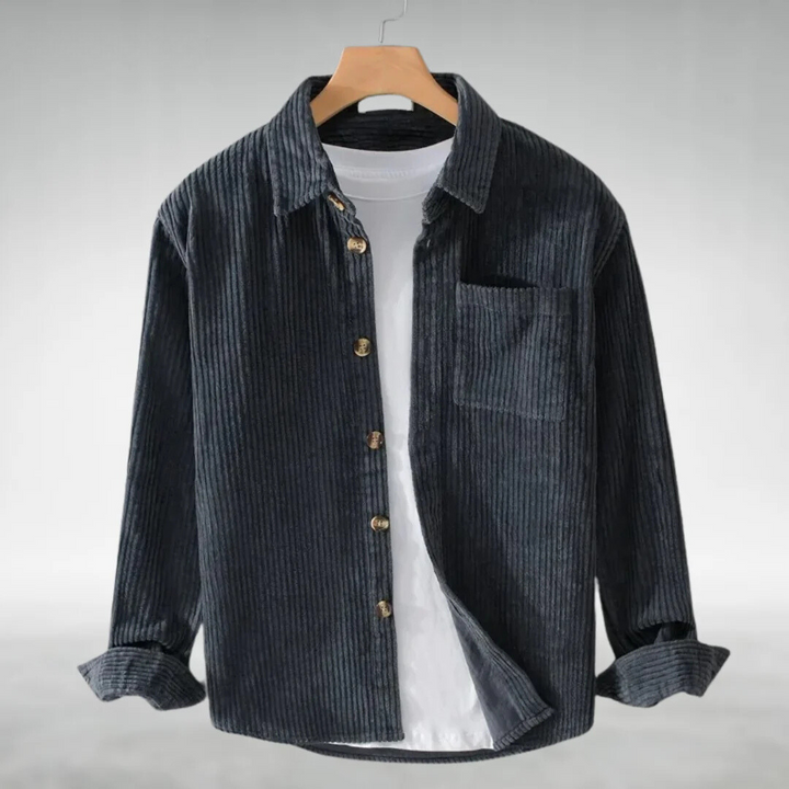 DUDLEY | CAMICIA CASUAL IN VELLUTO A COSTE
