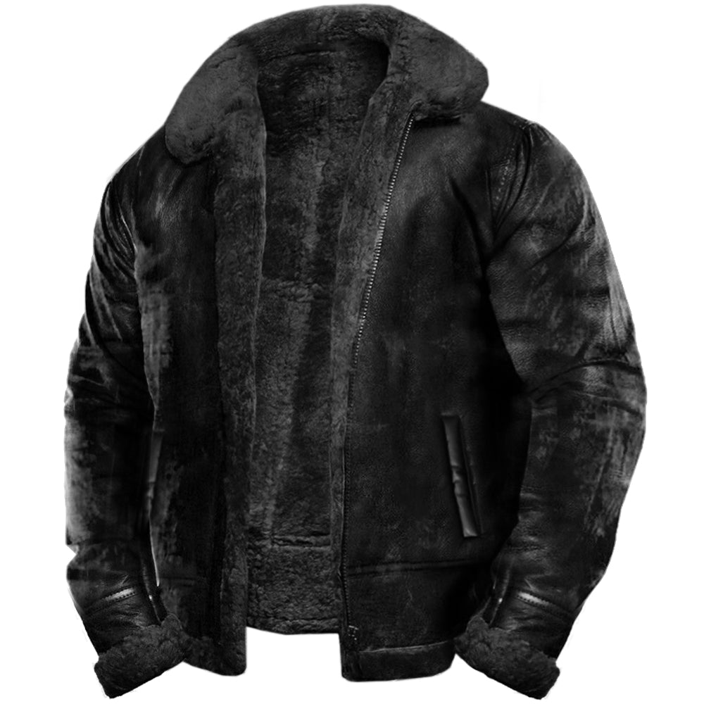 Giacca in Pelle Vintage da Uomo per Esterni