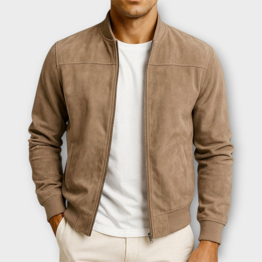 ROVESSA ROMA | GIACCA BOMBER IN CAMOSCIO UOMO
