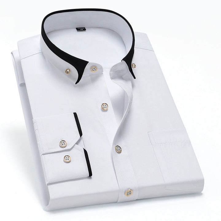 Alberto | Camicia di cotone classica con maniche lunghe