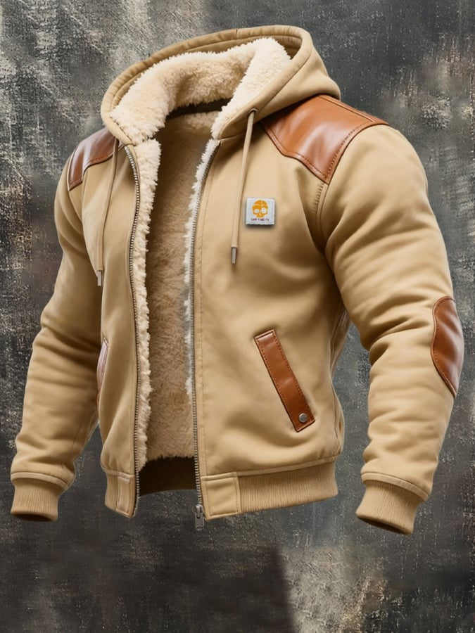 ROVESSA ROMA | GIACCA VINTAGE IN CAMOSCIO CON CAPPUCCIO