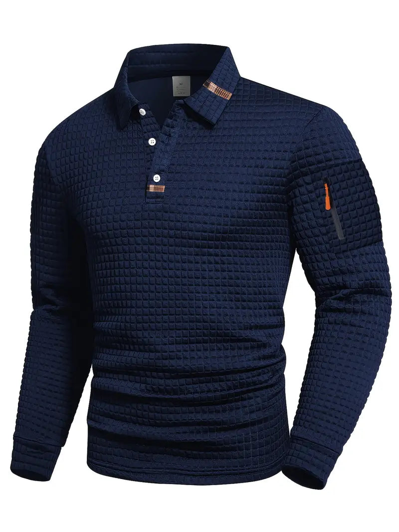 Antonio | Polo Shirt Testurizzato Con Tasca Sulla Manica
