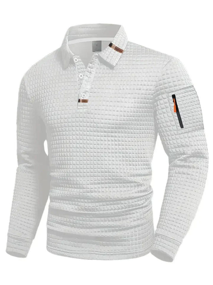 Antonio | Polo Shirt Testurizzato Con Tasca Sulla Manica