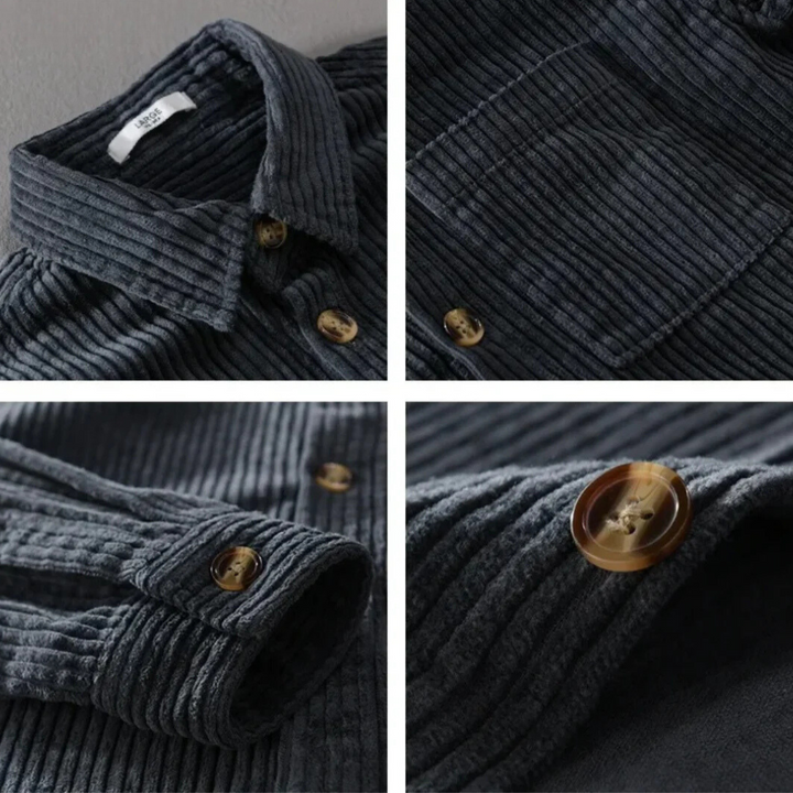 DUDLEY | CAMICIA CASUAL IN VELLUTO A COSTE
