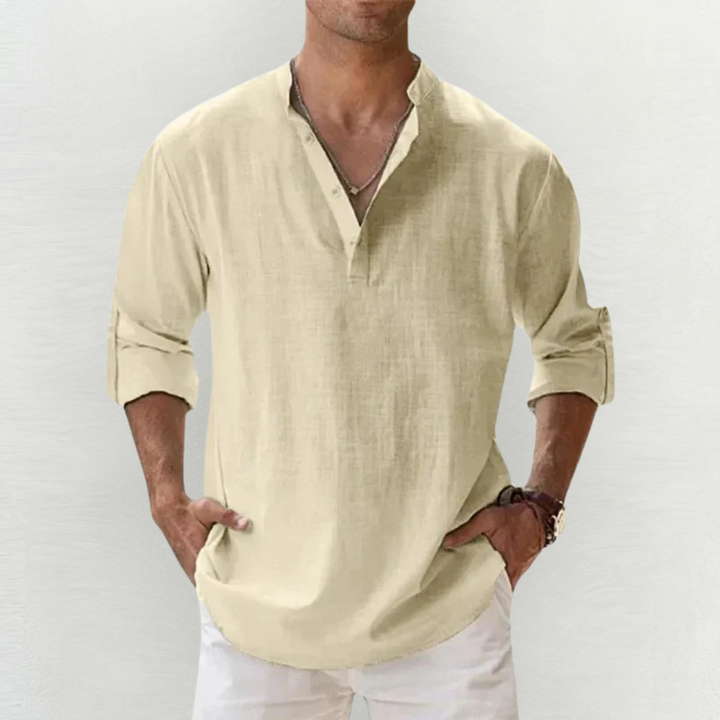 RICCARDO™ | CAMICIA ELASTICIZZATA IN COTONE-LINO PREMIUM