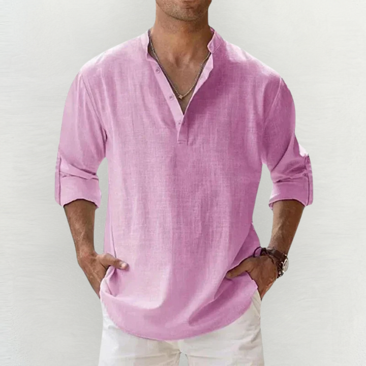 RICCARDO™ | CAMICIA ELASTICIZZATA IN COTONE-LINO PREMIUM