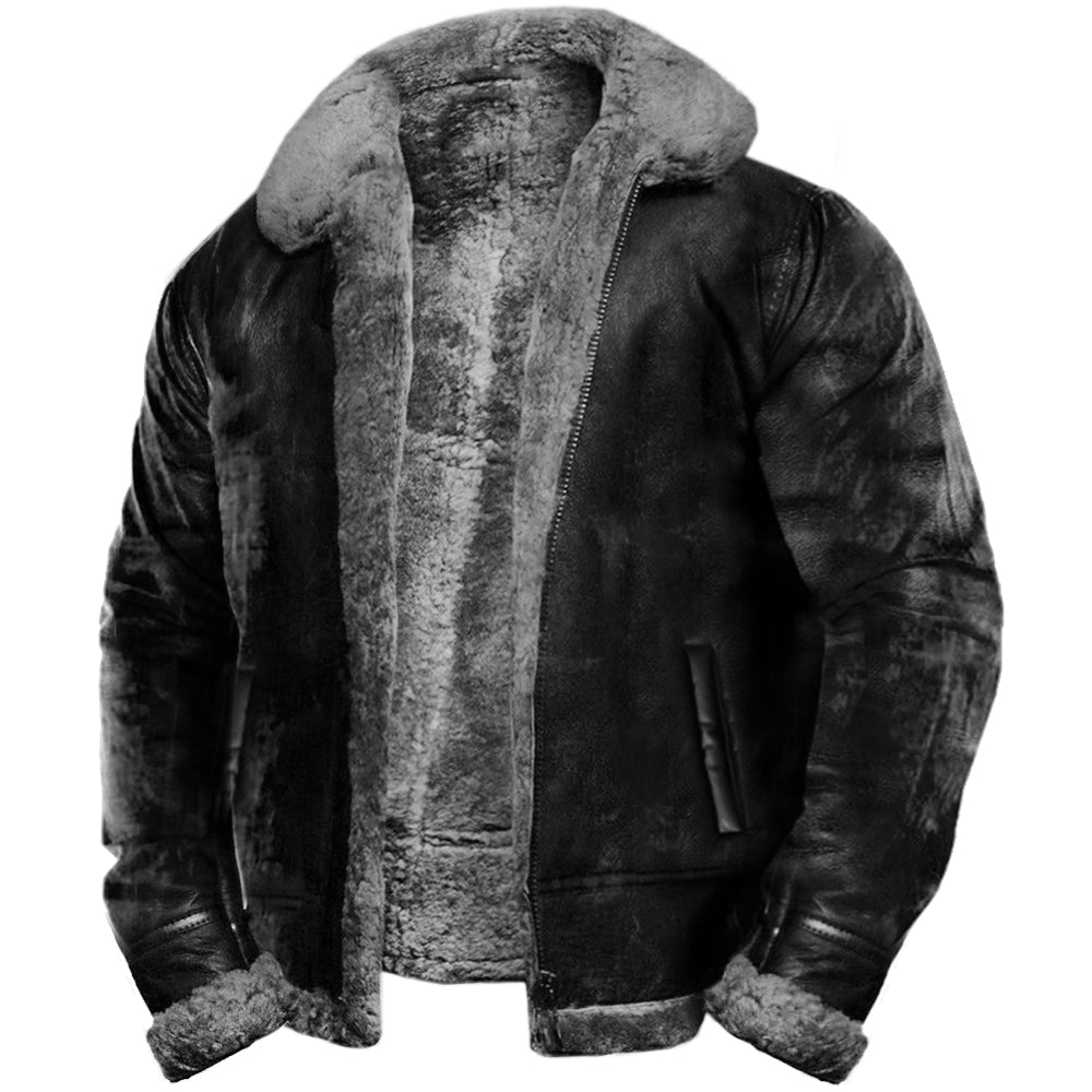 Giacca in Pelle Vintage da Uomo per Esterni