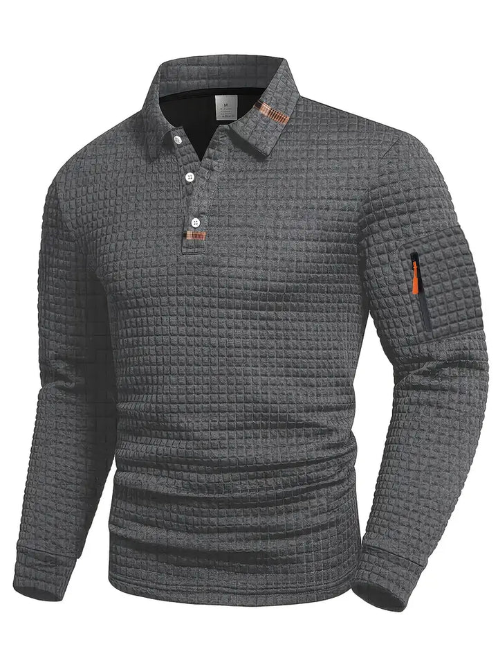 Antonio | Polo Shirt Testurizzato Con Tasca Sulla Manica