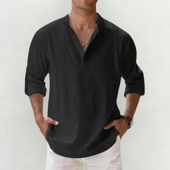 RICCARDO™ | CAMICIA ELASTICIZZATA IN COTONE-LINO PREMIUM