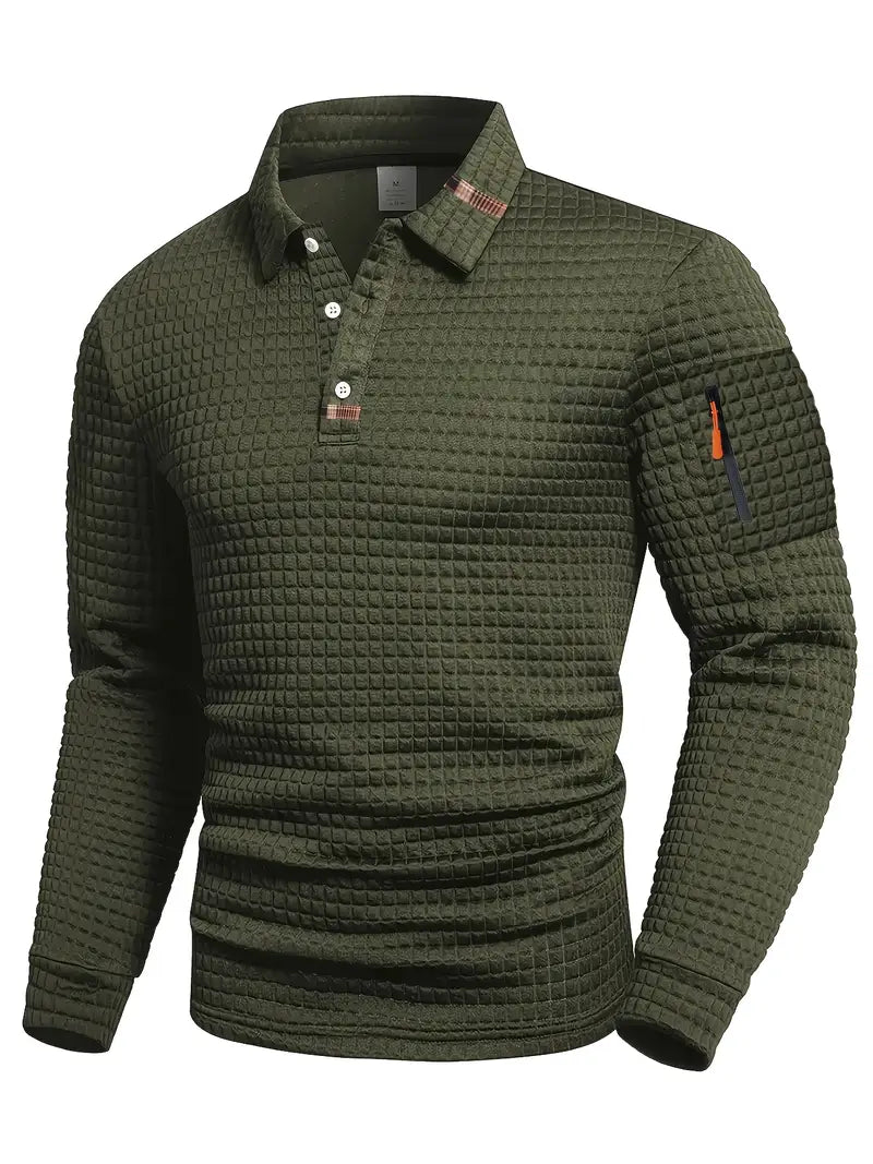 Antonio | Polo Shirt Testurizzato Con Tasca Sulla Manica