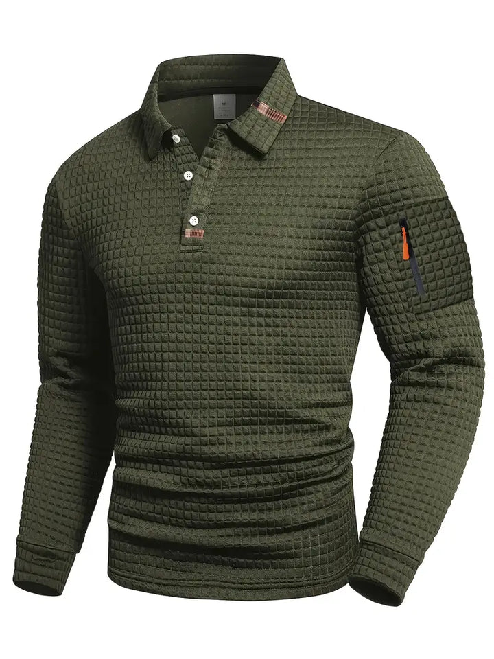 Antonio | Polo Shirt Testurizzato Con Tasca Sulla Manica
