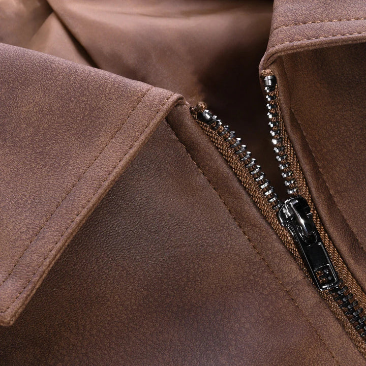 ROVESSA ROMA™ | GIACCA IN PELLE CON CERNIERA