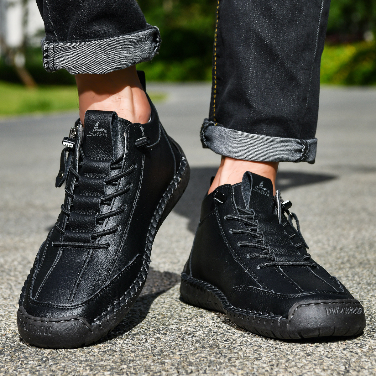 ROVESSA ROMA | SCARPE IN NABUK CON ZIP PER UOMO