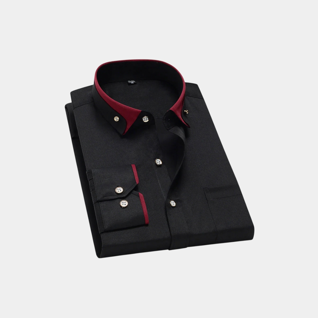 Alberto | Camicia di cotone classica con maniche lunghe