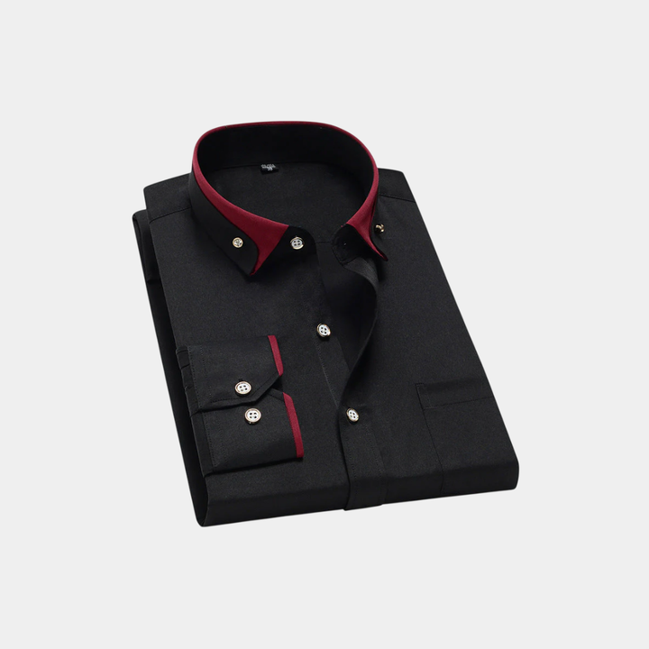 Alberto | Camicia di cotone classica con maniche lunghe