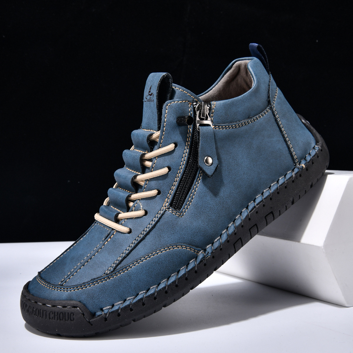 ROVESSA ROMA | SCARPE IN NABUK CON ZIP PER UOMO