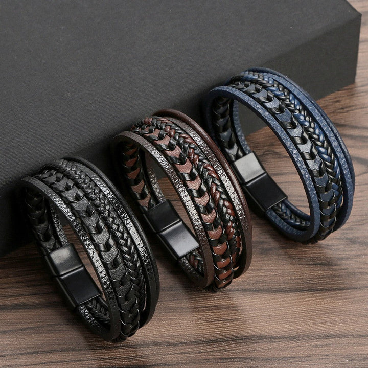 ROVESSA ROMA | BRACCIALE DA UOMO DI PELLE DI LUSSO