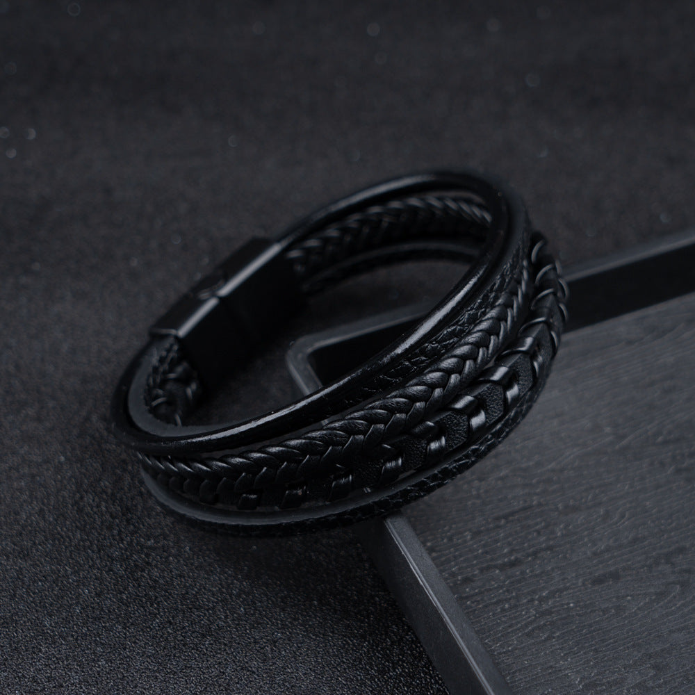 ROVESSA ROMA | BRACCIALE DA UOMO DI PELLE DI LUSSO