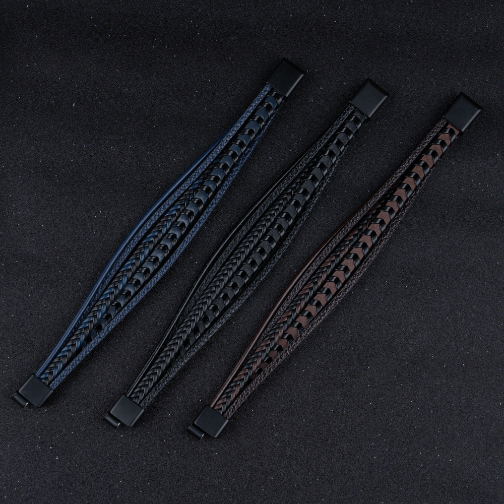ROVESSA ROMA | BRACCIALE DA UOMO DI PELLE DI LUSSO