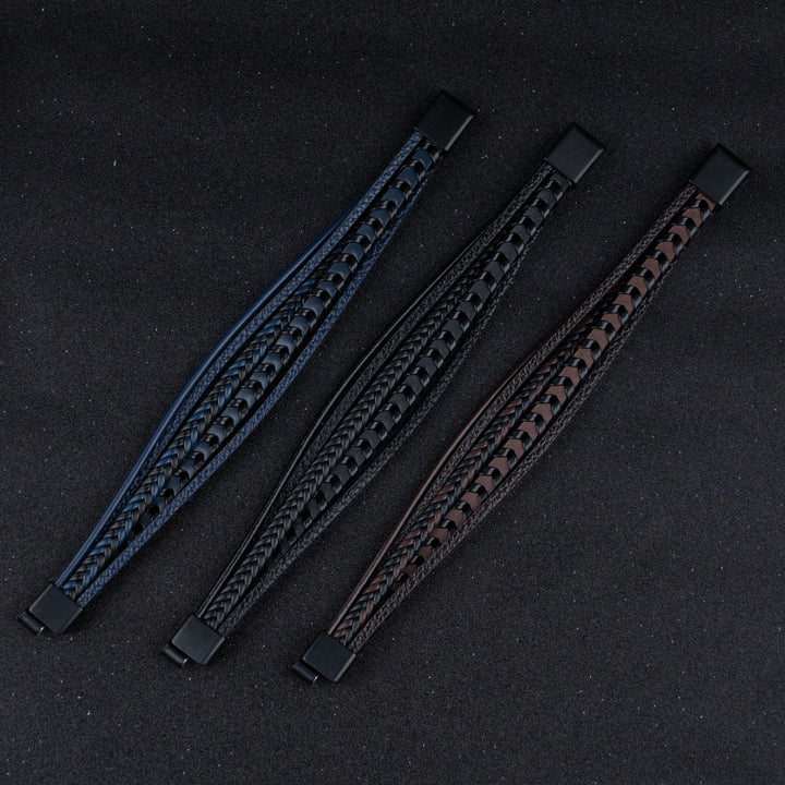 ROVESSA ROMA | BRACCIALE DA UOMO DI PELLE DI LUSSO