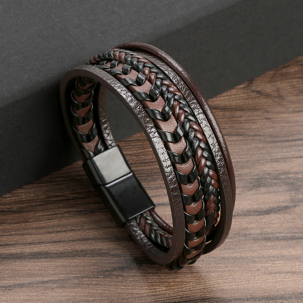 ROVESSA ROMA | BRACCIALE DA UOMO DI PELLE DI LUSSO