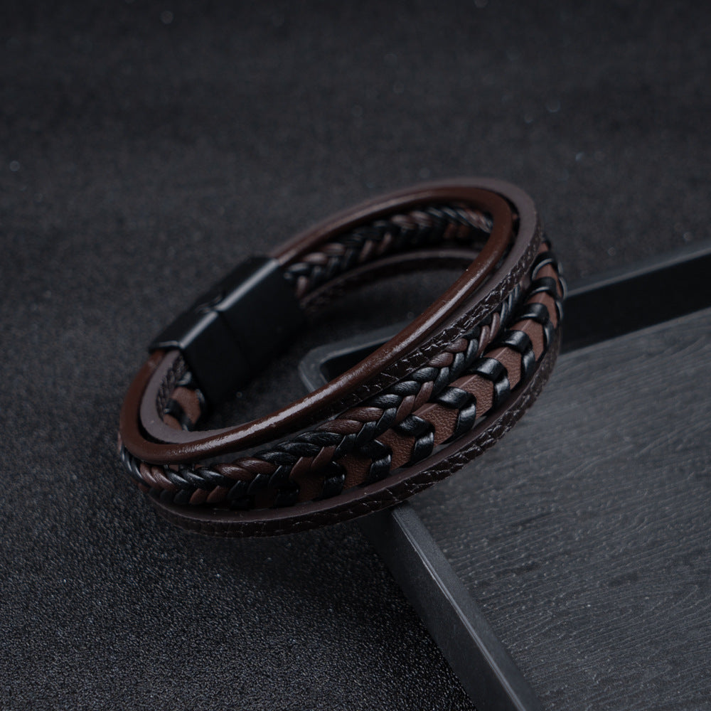 ROVESSA ROMA | BRACCIALE DA UOMO DI PELLE DI LUSSO